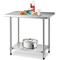 Gymax 24 x 36 Stainless Steel Food Prep and Work Table Commercial Kitchen Worktable